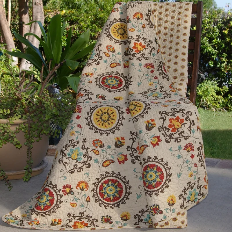 Microfiber blankets that are durable and easy to care forFleece blankets for a cozy and plush textureGreenland Home Fashions Andorra 100% Cotton Suzani Motif Boho Quilted Throw Blanket Microfiber blankets that are durable and easy to care forFleece blankets for a cozy and plush textureGreenland Home Fashions Andorra 100% Cotton Suzani Motif Boho Quilted Throw Blanket