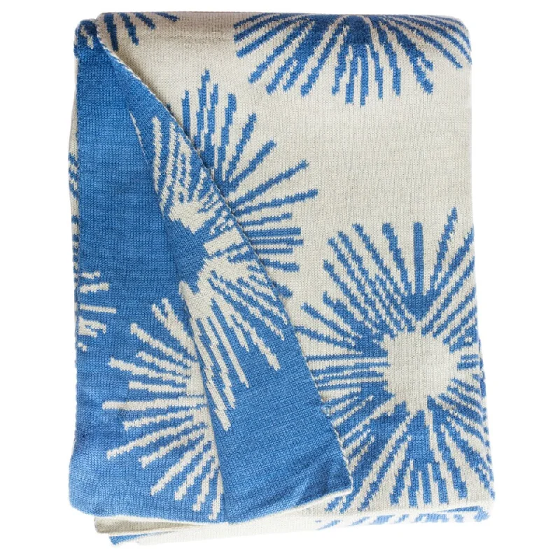 Bamboo fiber blankets with natural antibacterial propertiesCotton blankets for breathability and a lightweight feelHandmade Lilydale Knit Light Blue and White Floral Cotton Throw(India) Bamboo fiber blankets with natural antibacterial propertiesCotton blankets for breathability and a lightweight feelHandmade Lilydale Knit Light Blue and White Floral Cotton Throw(India)
