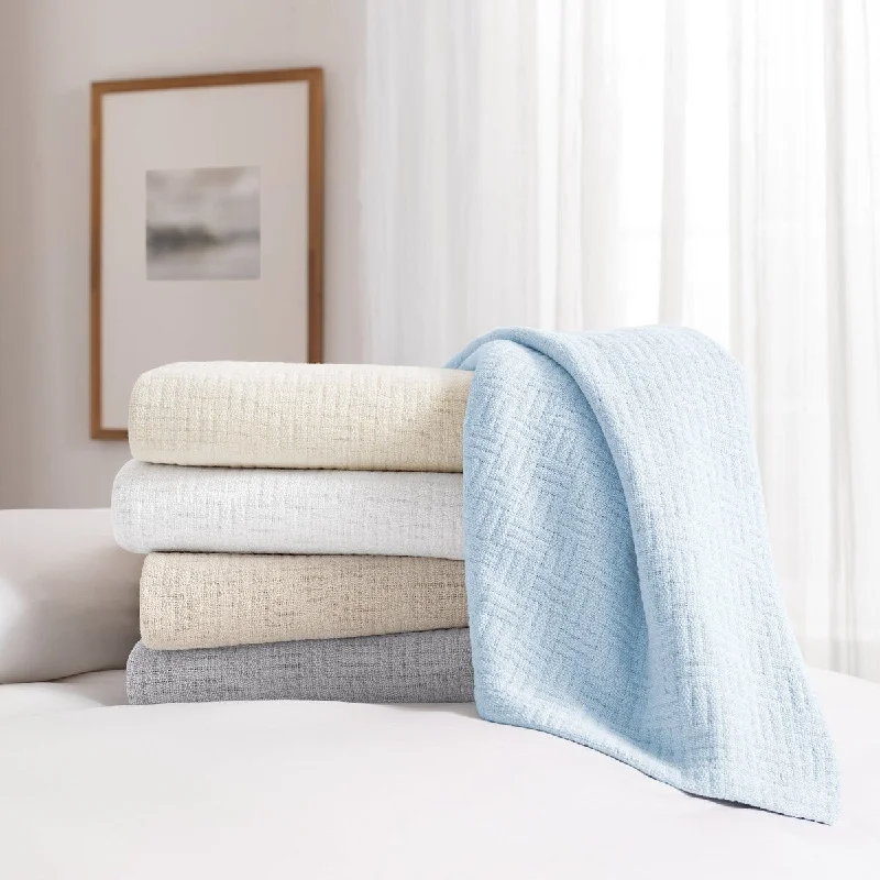 Queen - size blankets for standard - sized bedsAcrylic blankets for a soft and affordable alternativeHost & Home Basketweave Cotton Blanket Queen - size blankets for standard - sized bedsAcrylic blankets for a soft and affordable alternativeHost & Home Basketweave Cotton Blanket