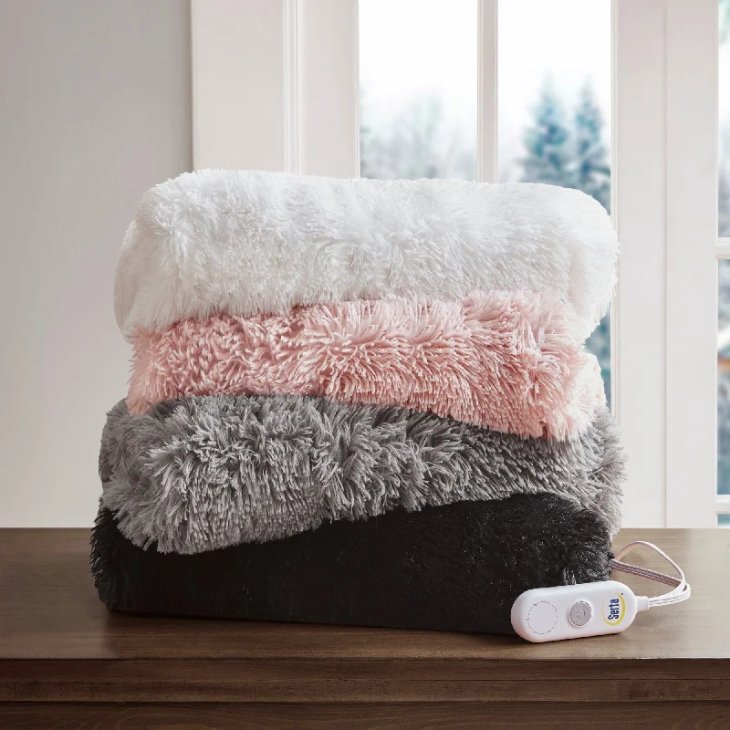 Bamboo fiber blankets with natural antibacterial propertiesRayon from bamboo blankets for a silky and breathable feelLeena Heated Shaggy Faux Fur Heated Throw by Serta Bamboo fiber blankets with natural antibacterial propertiesRayon from bamboo blankets for a silky and breathable feelLeena Heated Shaggy Faux Fur Heated Throw by Serta