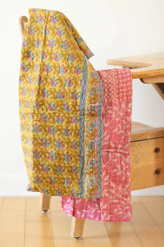 Recycled polyester blankets for an eco - conscious optionCotton blankets for breathability and a lightweight feelLovely No. 6 Kantha Baby Blanket Recycled polyester blankets for an eco - conscious optionCotton blankets for breathability and a lightweight feelLovely No. 6 Kantha Baby Blanket