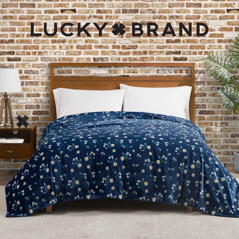King - size blankets to cover large beds comfortablyAcrylic blankets for a soft and affordable alternativeLucky Brand Daisy Throws Plush 50" x 70" Throw Blanket King - size blankets to cover large beds comfortablyAcrylic blankets for a soft and affordable alternativeLucky Brand Daisy Throws Plush 50" x 70" Throw Blanket