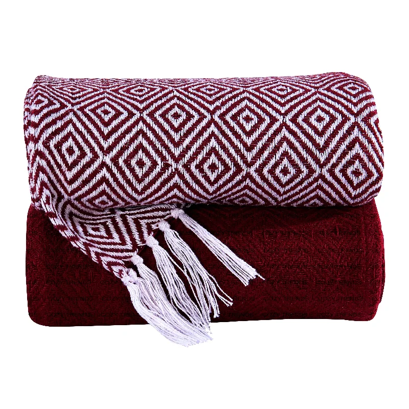 Synthetic fiber blend blankets for a budget - friendly choiceFleece blankets for a cozy and plush textureLuxurious 100-percent Cotton All Season Soft Throw Blanket (Set of 2) Synthetic fiber blend blankets for a budget - friendly choiceFleece blankets for a cozy and plush textureLuxurious 100-percent Cotton All Season Soft Throw Blanket (Set of 2)