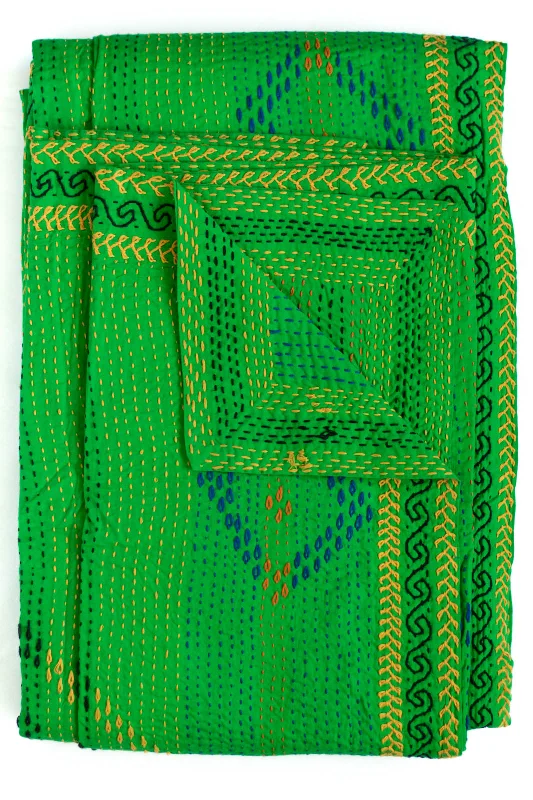 Cotton blankets for breathability and a lightweight feelChenille blankets with a thick and fuzzy textureMasterpiece No. 110 Kantha Quilt Cotton blankets for breathability and a lightweight feelChenille blankets with a thick and fuzzy textureMasterpiece No. 110 Kantha Quilt