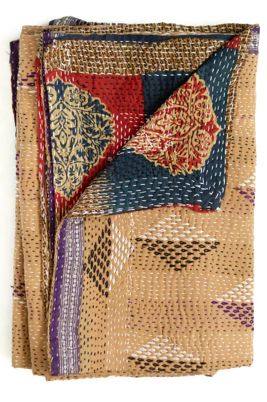Silk blankets with a smooth and elegant touchSynthetic fiber blend blankets for a budget - friendly choiceMasterpiece No. 118 Kantha Quilt Silk blankets with a smooth and elegant touchSynthetic fiber blend blankets for a budget - friendly choiceMasterpiece No. 118 Kantha Quilt