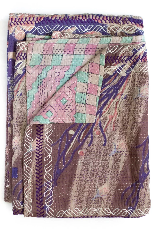 Rayon from bamboo blankets for a silky and breathable feelRecycled polyester blankets for an eco - conscious optionMasterpiece No. 94 Kantha Quilt Rayon from bamboo blankets for a silky and breathable feelRecycled polyester blankets for an eco - conscious optionMasterpiece No. 94 Kantha Quilt