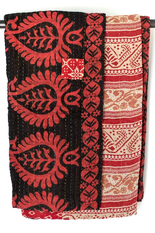 Recycled polyester blankets for an eco - conscious optionQueen - size blankets for standard - sized bedsMeaningful Kantha Throw Recycled polyester blankets for an eco - conscious optionQueen - size blankets for standard - sized bedsMeaningful Kantha Throw