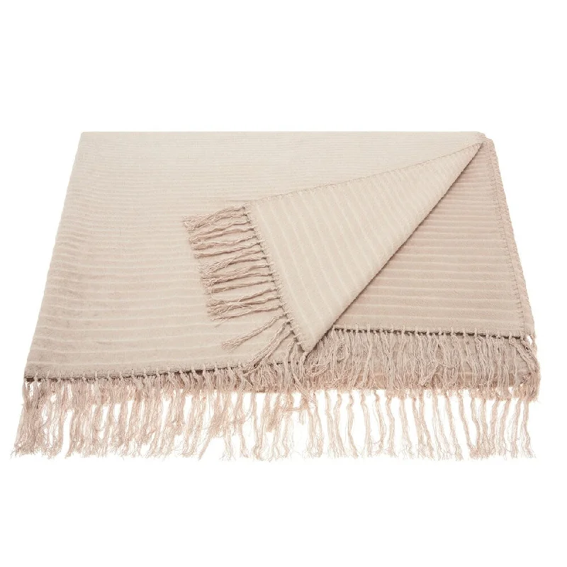 Cotton blankets for breathability and a lightweight feelRayon from bamboo blankets for a silky and breathable feelMina Victory Lifestyle Solid Throw Pillow