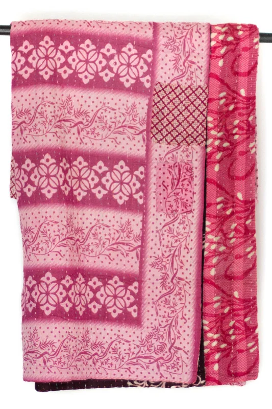 Recycled polyester blankets for an eco - conscious optionChenille blankets with a thick and fuzzy textureNoble No. 9 Kantha Large Throw Recycled polyester blankets for an eco - conscious optionChenille blankets with a thick and fuzzy textureNoble No. 9 Kantha Large Throw