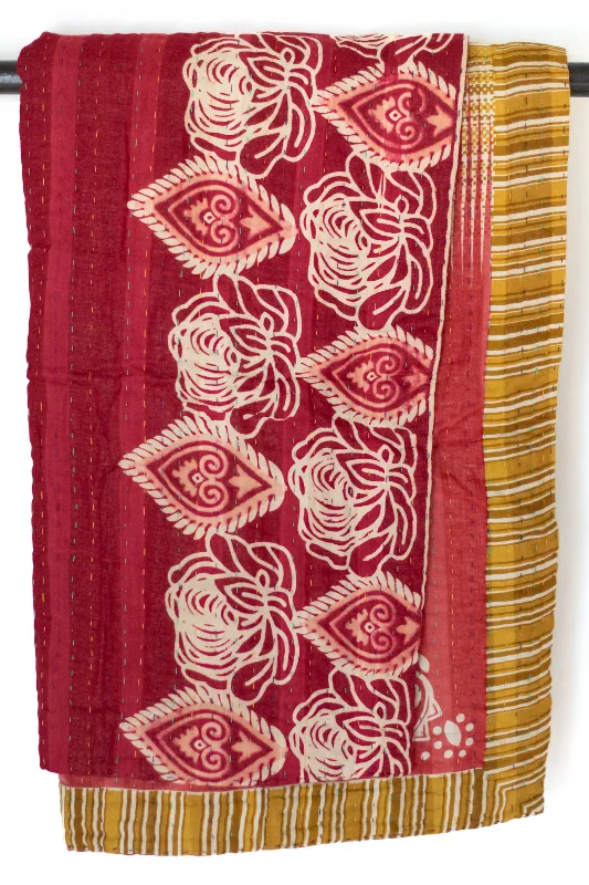 Bamboo fiber blankets with natural antibacterial propertiesRecycled polyester blankets for an eco - conscious optionPass Kantha Throw Bamboo fiber blankets with natural antibacterial propertiesRecycled polyester blankets for an eco - conscious optionPass Kantha Throw