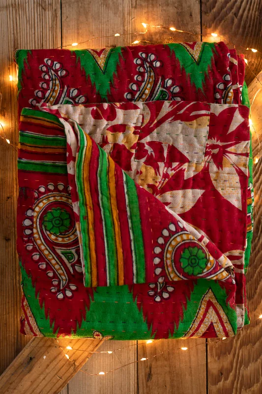 Wool blankets with natural warmth and insulationCotton blankets for breathability and a lightweight feelPoinsettia Kantha Christmas Throw Wool blankets with natural warmth and insulationCotton blankets for breathability and a lightweight feelPoinsettia Kantha Christmas Throw
