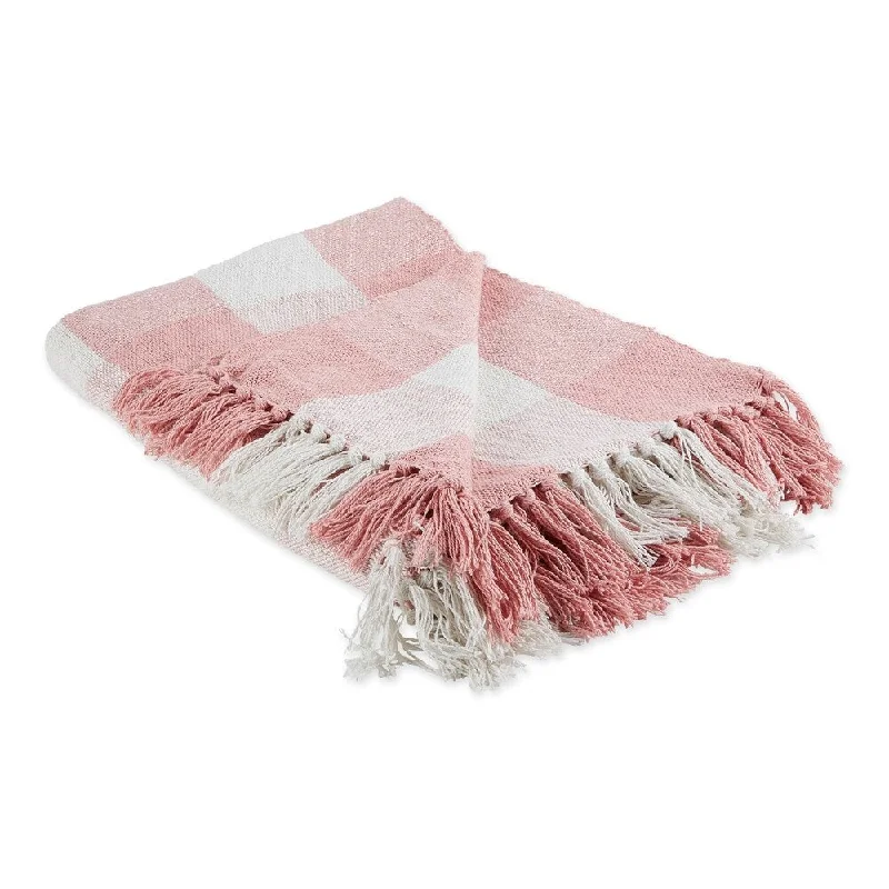 Pink & White Buffalo Check