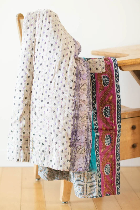 Rayon from bamboo blankets for a silky and breathable feelMicrofiber blankets that are durable and easy to care forPrecious No. 3 Kantha Baby Blanket Rayon from bamboo blankets for a silky and breathable feelMicrofiber blankets that are durable and easy to care forPrecious No. 3 Kantha Baby Blanket