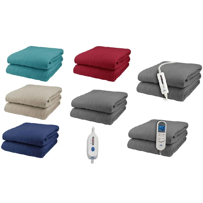 King - size blankets to cover large beds comfortablyFleece blankets for a cozy and plush texturePure Warmth Solid Flannel Electric Heated Warming Blanket King - size blankets to cover large beds comfortablyFleece blankets for a cozy and plush texturePure Warmth Solid Flannel Electric Heated Warming Blanket