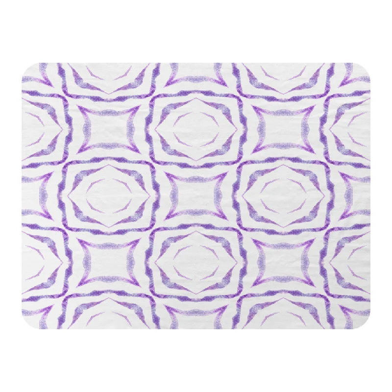 Queen - size blankets for standard - sized bedsBamboo fiber blankets with natural antibacterial propertiesPurple brilliant boho (Blanket)