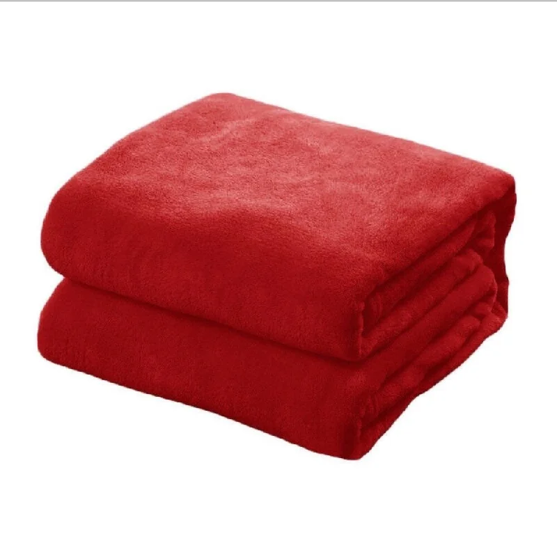Synthetic fiber blend blankets for a budget - friendly choiceWool blankets with natural warmth and insulationRed Flannel Fleece Throw Blanket 50" x 60" Synthetic fiber blend blankets for a budget - friendly choiceWool blankets with natural warmth and insulationRed Flannel Fleece Throw Blanket 50" x 60"