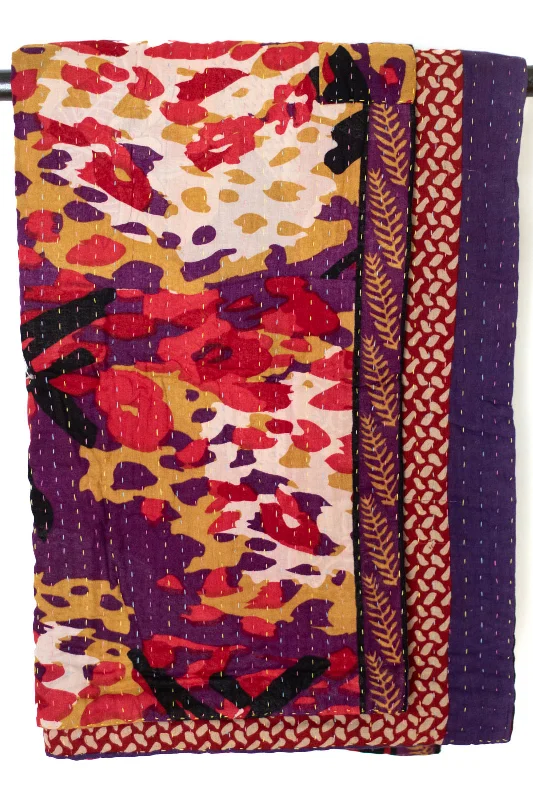 Alpaca wool blankets for a hypoallergenic and warm optionQueen - size blankets for standard - sized bedsRelief Kantha Throw Alpaca wool blankets for a hypoallergenic and warm optionQueen - size blankets for standard - sized bedsRelief Kantha Throw