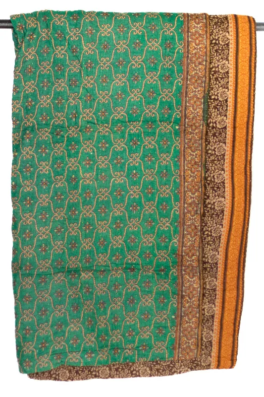 Synthetic fiber blend blankets for a budget - friendly choiceKing - size blankets to cover large beds comfortablyRenew No. 1 Large Kantha Throw Synthetic fiber blend blankets for a budget - friendly choiceKing - size blankets to cover large beds comfortablyRenew No. 1 Large Kantha Throw