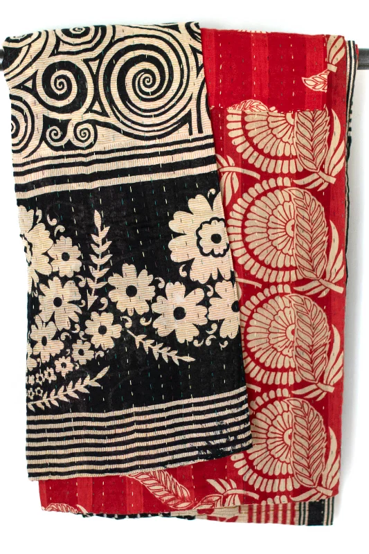 Mohair blankets with a unique sheen and softnessQueen - size blankets for standard - sized bedsSalute Kantha Throw Mohair blankets with a unique sheen and softnessQueen - size blankets for standard - sized bedsSalute Kantha Throw
