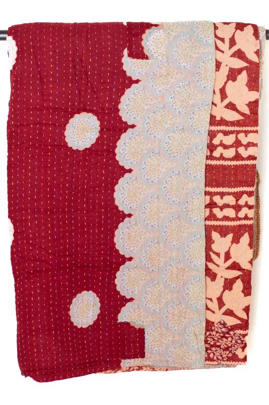 Bamboo fiber blankets with natural antibacterial propertiesLinen blankets with a rustic and textured lookSatisfy No. 3 Kantha Large Throw