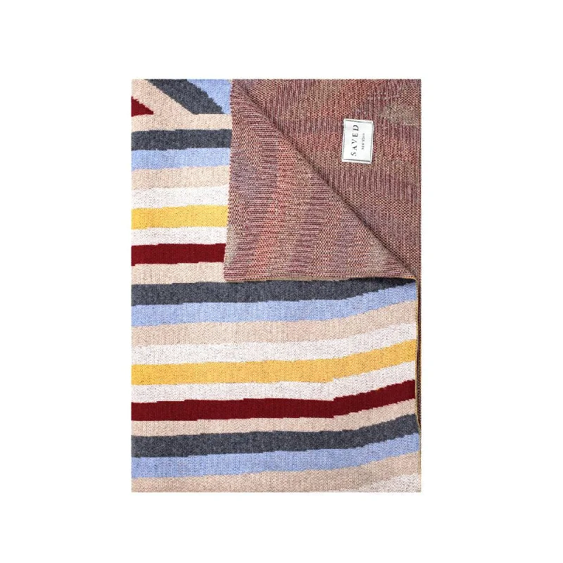 Fleece blankets for a cozy and plush textureMicrofiber blankets that are durable and easy to care forShaker Stripes Cashmere Blankets by Saved NY