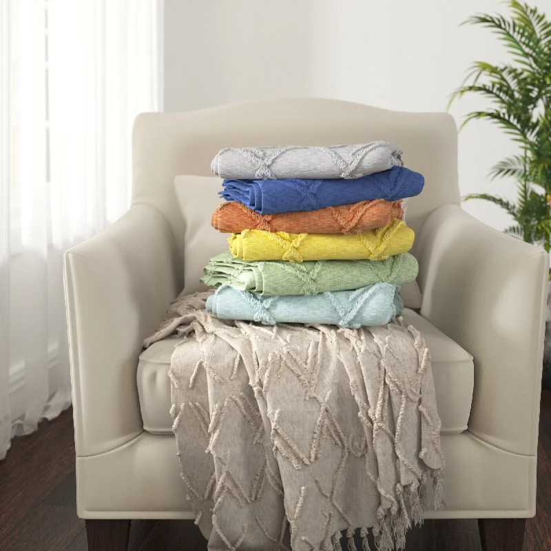 Wool blankets with natural warmth and insulationRecycled polyester blankets for an eco - conscious optionSevita Handmade Tufted Diamonds Natural Cotton Throw Blanket Wool blankets with natural warmth and insulationRecycled polyester blankets for an eco - conscious optionSevita Handmade Tufted Diamonds Natural Cotton Throw Blanket