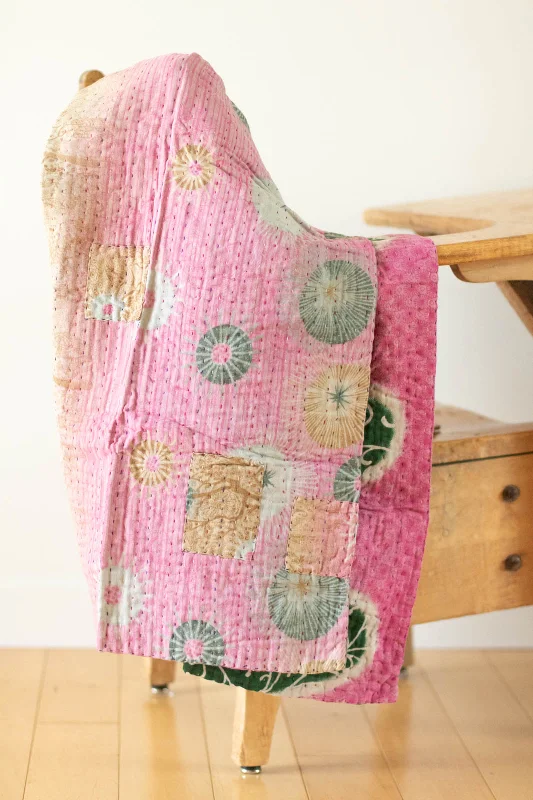 Recycled polyester blankets for an eco - conscious optionChenille blankets with a thick and fuzzy textureSweet No. 1 Kantha Mini Blanket Recycled polyester blankets for an eco - conscious optionChenille blankets with a thick and fuzzy textureSweet No. 1 Kantha Mini Blanket