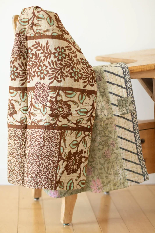 Cotton blankets for breathability and a lightweight feelSilk blankets with a smooth and elegant touchSweet No. 6 Kantha Baby Blanket Cotton blankets for breathability and a lightweight feelSilk blankets with a smooth and elegant touchSweet No. 6 Kantha Baby Blanket