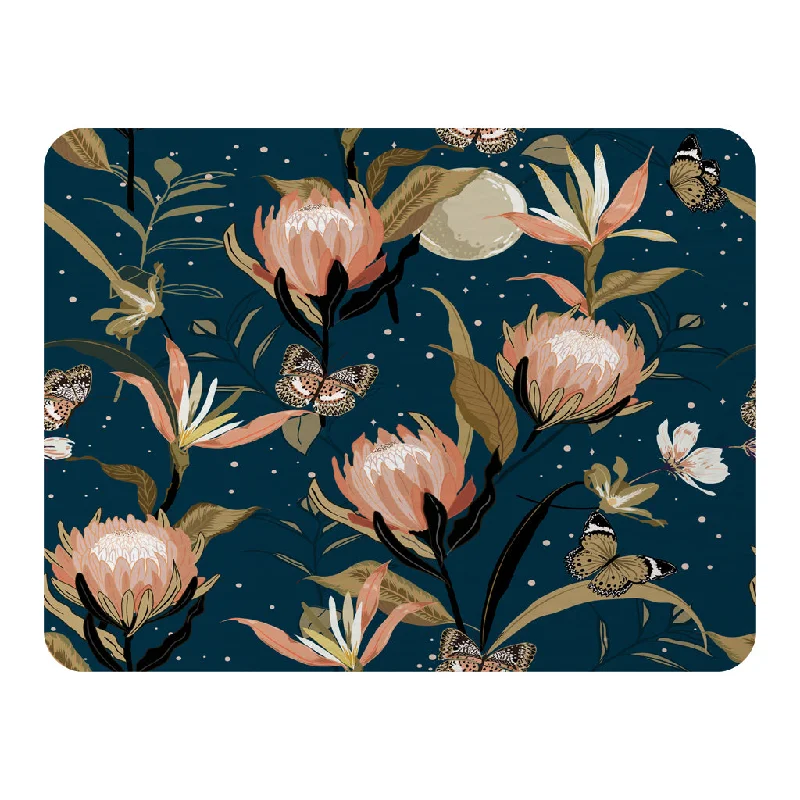 Queen - size blankets for standard - sized bedsSilk blankets with a smooth and elegant touchThe Moon, Butterflies & Flowers (Blanket)