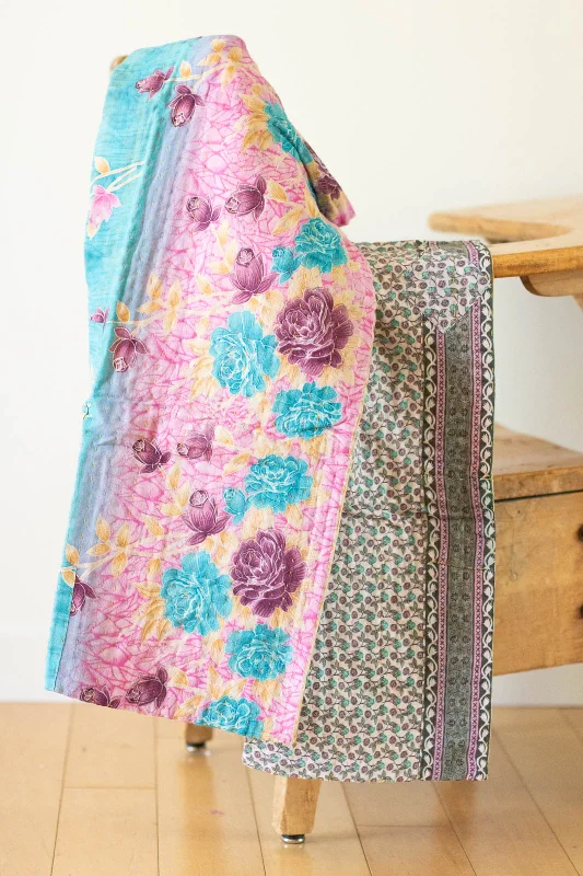 Recycled polyester blankets for an eco - conscious optionQueen - size blankets for standard - sized bedsTiny No. 2 Kantha Mini Blanket Recycled polyester blankets for an eco - conscious optionQueen - size blankets for standard - sized bedsTiny No. 2 Kantha Mini Blanket