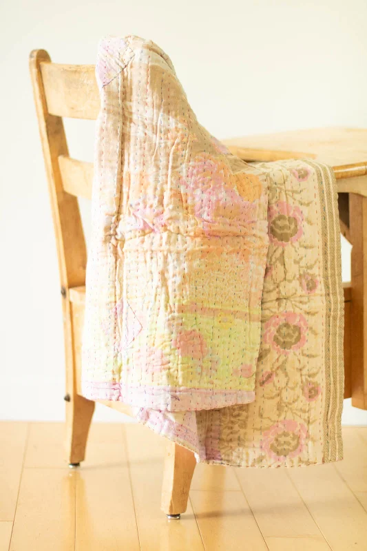 Cotton blankets for breathability and a lightweight feelChenille blankets with a thick and fuzzy textureWee Little No. 7 Kantha Mini Blanket Cotton blankets for breathability and a lightweight feelChenille blankets with a thick and fuzzy textureWee Little No. 7 Kantha Mini Blanket