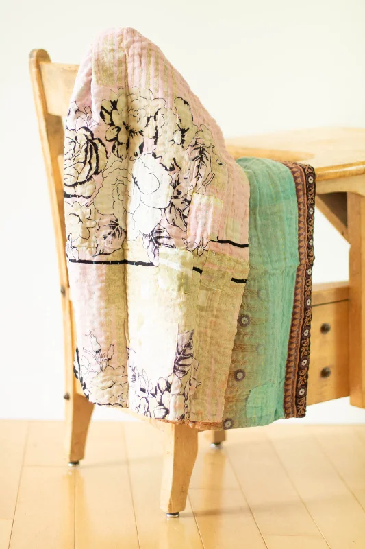 Fleece blankets for a cozy and plush textureRecycled polyester blankets for an eco - conscious optionWee Little No. 9 Kantha Mini Blanket Fleece blankets for a cozy and plush textureRecycled polyester blankets for an eco - conscious optionWee Little No. 9 Kantha Mini Blanket
