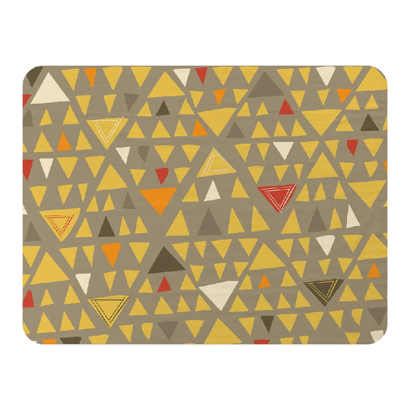 Rayon from bamboo blankets for a silky and breathable feelChenille blankets with a thick and fuzzy textureYellow Geometric Triangles (Blanket) Rayon from bamboo blankets for a silky and breathable feelChenille blankets with a thick and fuzzy textureYellow Geometric Triangles (Blanket)