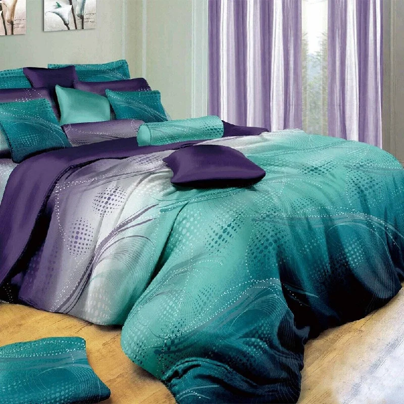 Rayon from bamboo blankets for a silky and breathable feelCotton blankets for breathability and a lightweight feel2pc Twin Size Twilight Design Bedding Set Green Purple Rayon from bamboo blankets for a silky and breathable feelCotton blankets for breathability and a lightweight feel2pc Twin Size Twilight Design Bedding Set Green Purple
