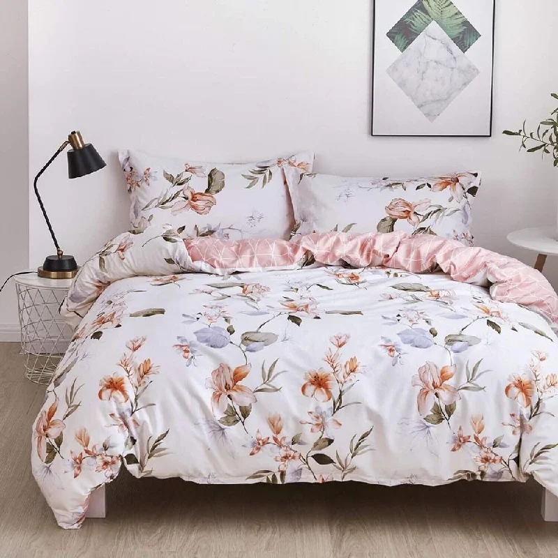 Cashmere blankets for ultimate softness and luxuryFleece blankets for a cozy and plush texture3pc King Duvet Cover Set 100% Cotton with Floral Pattern White