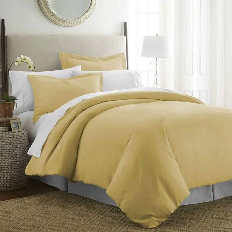 Rayon from bamboo blankets for a silky and breathable feelSilk blankets with a smooth and elegant touch3pc Twin/TwinXL Duvet Cover Set Ultra Soft Gold