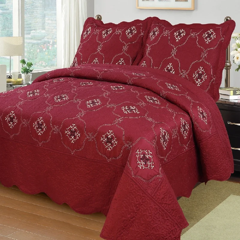 Alpaca wool blankets for a hypoallergenic and warm optionChenille blankets with a thick and fuzzy texture3Pcs Embroidery Quilts Bedspreads Set Coverlet Oversized King Burgundy Alpaca wool blankets for a hypoallergenic and warm optionChenille blankets with a thick and fuzzy texture3Pcs Embroidery Quilts Bedspreads Set Coverlet Oversized King Burgundy