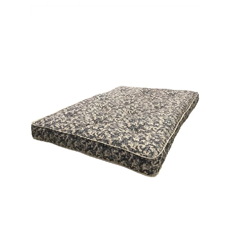 Wool - filled mattresses for natural insulation and moisture - wickingBamboo - charcoal infused mattresses for odor absorption8" Camo Double Foam Full Mattress Wool - filled mattresses for natural insulation and moisture - wickingBamboo - charcoal infused mattresses for odor absorption8" Camo Double Foam Full Mattress