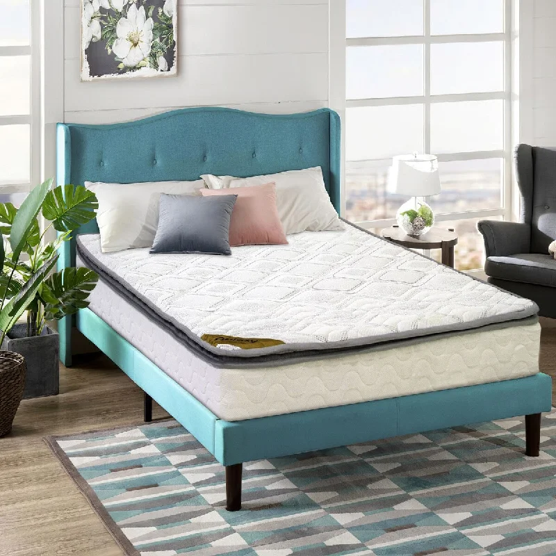 Bamboo - charcoal infused mattresses for odor absorptionKing - size mattresses for spacious master bedrooms9-Inch Medium Firm Foam Encased Pillowtop Pocketed Coil Innerspring Fully Assembled Mattress, Good For The Back.