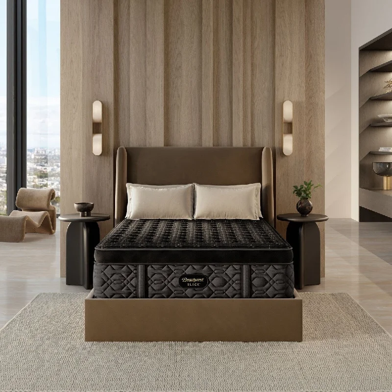 Bamboo - charcoal infused mattresses for odor absorptionQueen - size mattresses for couples and standard bedroomsBeautyrest Black® Series Four 17.5" Firm Pillow Top Mattress Set Bamboo - charcoal infused mattresses for odor absorptionQueen - size mattresses for couples and standard bedroomsBeautyrest Black® Series Four 17.5" Firm Pillow Top Mattress Set