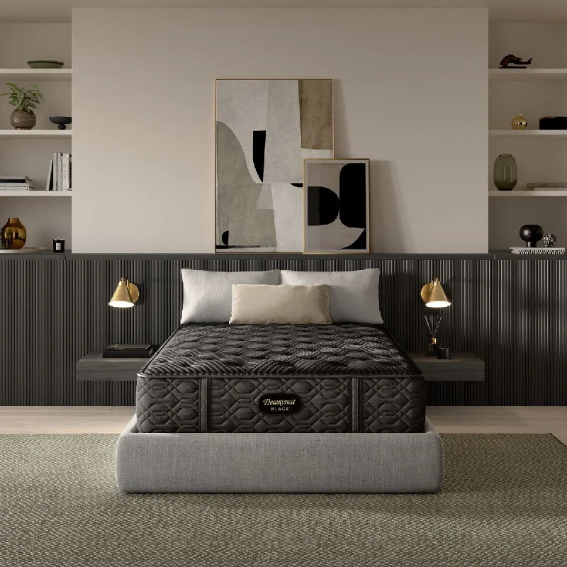 Wool - filled mattresses for natural insulation and moisture - wickingGel - infused memory foam mattresses for cooler sleepBeautyrest Black Series One 14" Plush Mattress Wool - filled mattresses for natural insulation and moisture - wickingGel - infused memory foam mattresses for cooler sleepBeautyrest Black Series One 14" Plush Mattress