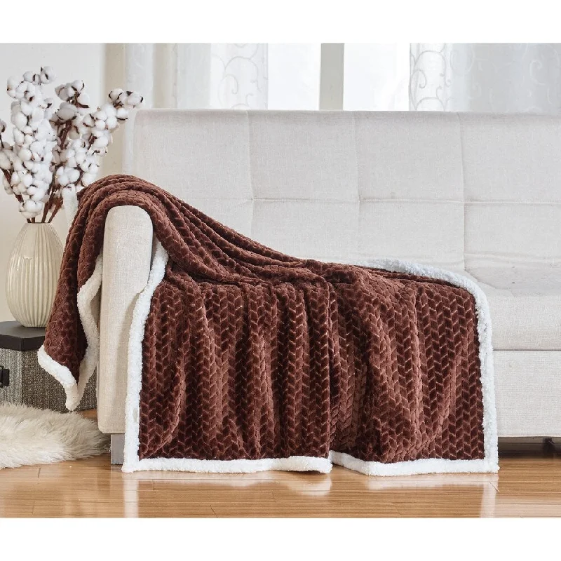 Queen - size blankets for standard - sized bedsKing - size blankets to cover large beds comfortablyBraided Sherpa Throw Chocolate Queen - size blankets for standard - sized bedsKing - size blankets to cover large beds comfortablyBraided Sherpa Throw Chocolate