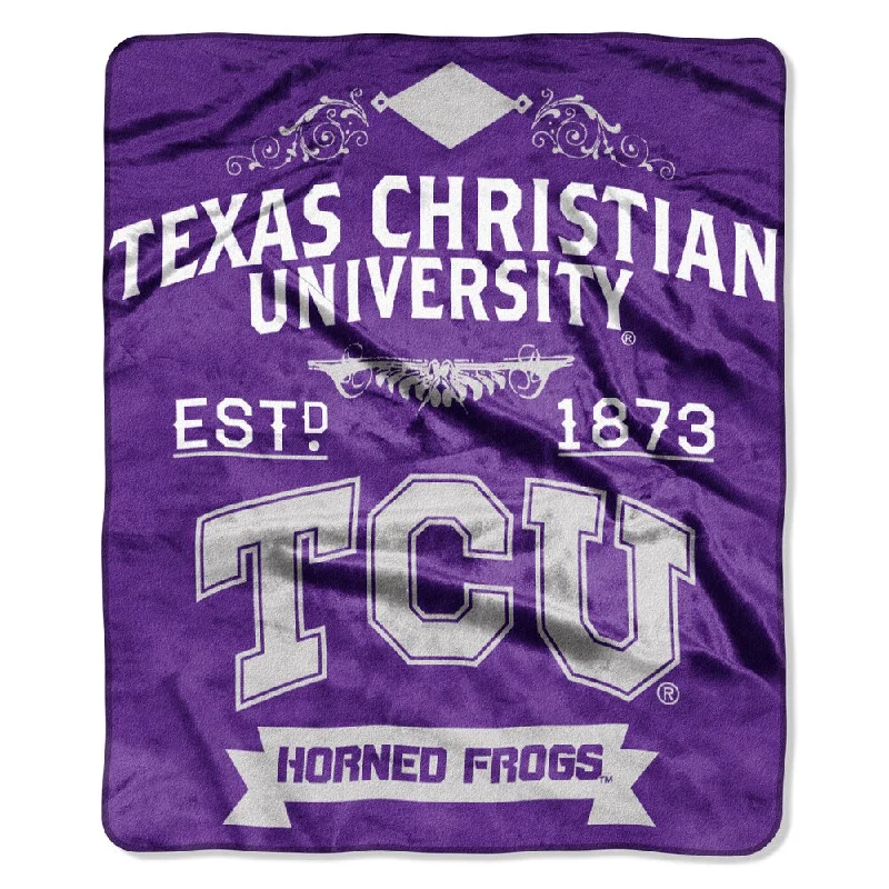 Linen blankets with a rustic and textured lookRecycled polyester blankets for an eco - conscious optionCOL 704 Texas Christian Label Raschel Throw Linen blankets with a rustic and textured lookRecycled polyester blankets for an eco - conscious optionCOL 704 Texas Christian Label Raschel Throw