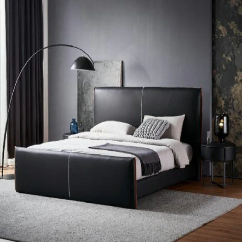 Innerspring mattresses with coil counts for supportHybrid mattresses combining foam and innerspring technologyJacky Upholstered Bed In Black Leatherette Innerspring mattresses with coil counts for supportHybrid mattresses combining foam and innerspring technologyJacky Upholstered Bed In Black Leatherette