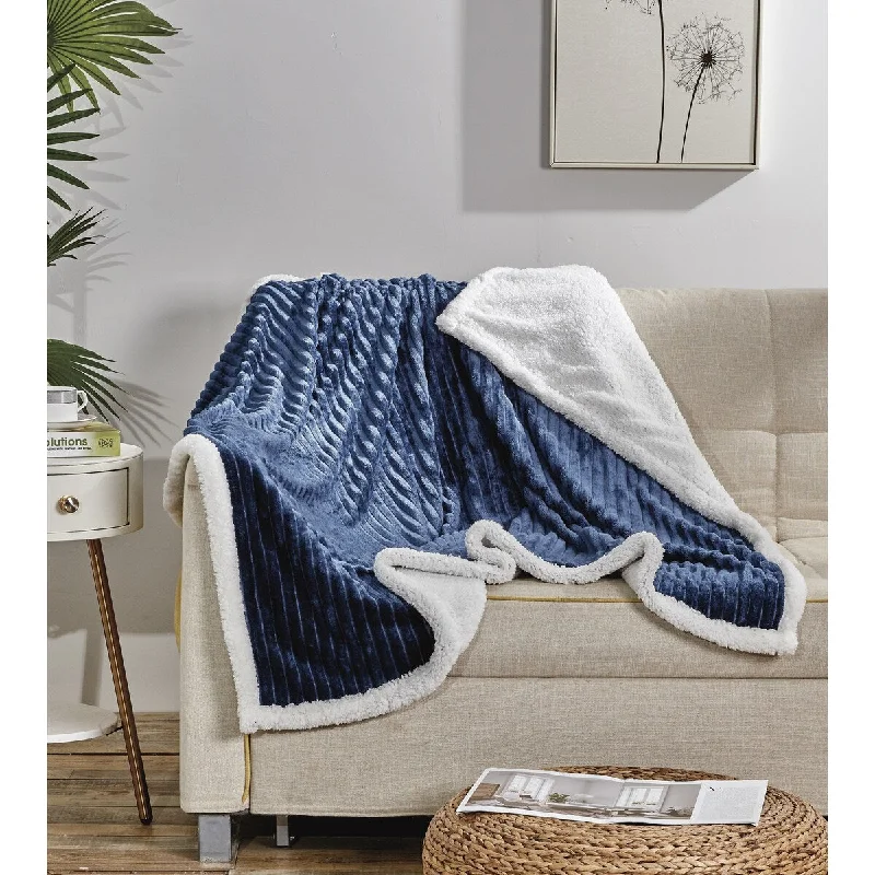 King - size blankets to cover large beds comfortablyCotton blankets for breathability and a lightweight feelCorduroy Sherpa 50x60in Throw Blanket Navy King - size blankets to cover large beds comfortablyCotton blankets for breathability and a lightweight feelCorduroy Sherpa 50x60in Throw Blanket Navy