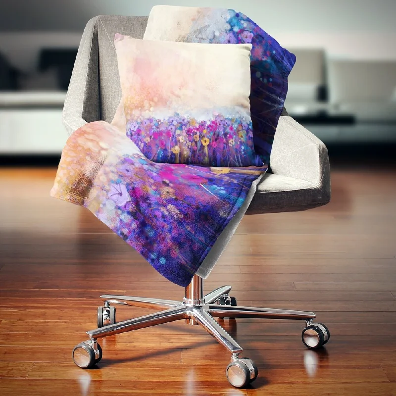 Wool blankets with natural warmth and insulationSynthetic fiber blend blankets for a budget - friendly choiceDesignart 'Abstract Flower Watercolor Painting' Floral Throw Blanket Wool blankets with natural warmth and insulationSynthetic fiber blend blankets for a budget - friendly choiceDesignart 'Abstract Flower Watercolor Painting' Floral Throw Blanket