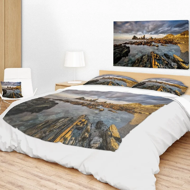 Rayon from bamboo blankets for a silky and breathable feelMicrofiber blankets that are durable and easy to care forDesignart 'Atlantic Coast in Spain' Seashore Photography Throw Blanket Rayon from bamboo blankets for a silky and breathable feelMicrofiber blankets that are durable and easy to care forDesignart 'Atlantic Coast in Spain' Seashore Photography Throw Blanket