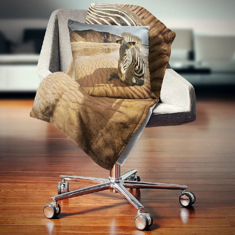Chenille blankets with a thick and fuzzy textureQueen - size blankets for standard - sized bedsDesignart 'Beach Zebra' Animal Throw Blanket Chenille blankets with a thick and fuzzy textureQueen - size blankets for standard - sized bedsDesignart 'Beach Zebra' Animal Throw Blanket