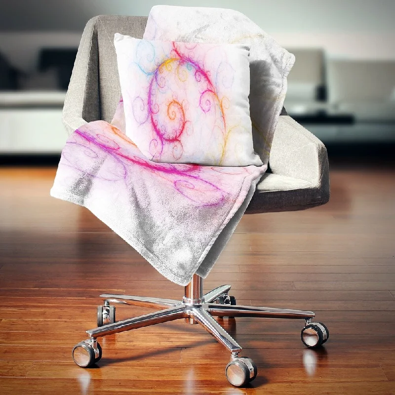 Recycled polyester blankets for an eco - conscious optionCashmere blankets for ultimate softness and luxuryDesignart 'Beautiful Pink Fractal Pattern' Abstract Throw Blanket