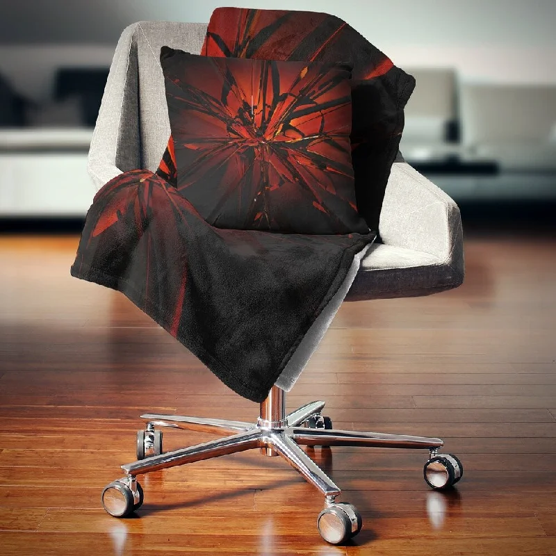 Mohair blankets with a unique sheen and softnessMicrofiber blankets that are durable and easy to care forDesignart 'Beautiful Red 3D Crystal Design' Abstract Throw Blanket